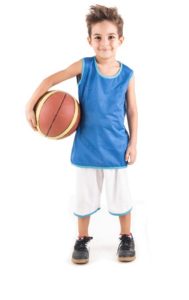 Young Boy with Basketball