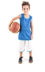 Young Boy with Basketball
